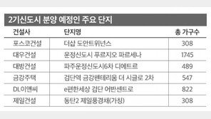 공급 막바지 2기신도시, 연내 1만여 가구 공급 예정