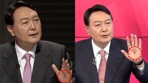 尹 3-4-5차 토론 손바닥에 ‘王’… 尹 “지지자가 써줘” 洪 “부적 선거” 