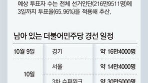 이재명, 54만5537표 확보… 15만표 남아