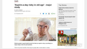 심장발작·뇌졸중 예방 위한 저용량 아스피린 복용 권장 취소