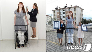 기네스 등재 ‘세계 최장신 여성’의 신장은 215㎝