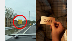 “거기로 가도 오징어게임 못함”…英 도로서 발견된 ‘△□○’ 표지판