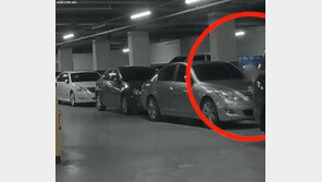 이중주차 공간 부족하자…승용차 3대 한번에 밀어버린 괴력남