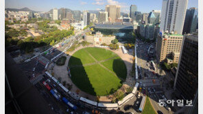 꽉 막힌 서울시내…민주노총 총파업 날[청계천 옆 사진관]