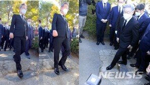 이재명, ‘전두환 기념비’ 밟고 “尹은 존경해서 밟기 어려울 듯”