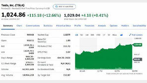 ‘천슬라’ 현실로…테슬라 13% 폭등, 시총 1조 달러 돌파