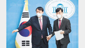 윤석열 “홍준표 주변 왜 사람 없나” 洪 “尹에 간 사람들이 구태” 