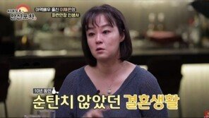 이재은 “결혼 후 심한 우울증…어느날 정신 차려보니 베란다 앞”