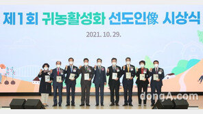  농협중앙회, 제1회 귀농활성화 선도인상 감사패 전달