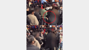 핼러윈 인파 속 女엉덩이 몰카 찍은 男…주변男은 ‘엄지 척’