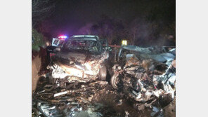 평택서 승용차-견인차 충돌 후 화재…주한미군 일가족 3명 참변