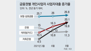 자영업 대출 1000조… 은행권 비중 줄고 저축銀-캐피털 급증 