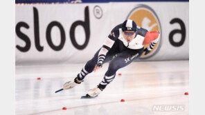 빙속 김준호, 월드컵 2차 500m 4위…3위와 0.085초 차