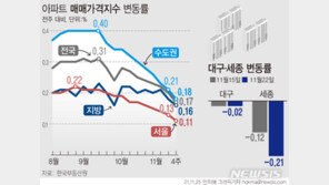 수도권 주춤, 세종·대구 하락…금리인상, 집값 잡힐까