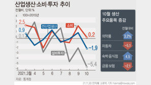 10월 산업생산 1.9% 감소…18개월 만에 최대폭 하락