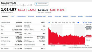 뉴욕증시 성장주 급락…테슬라 -6% 등 전기차주 큰폭 하락