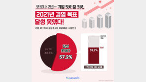 기업 57.2% “작년 경영목표 달성 실패”