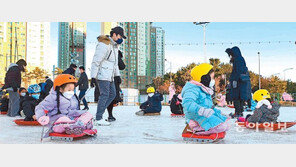 야외 스케이트장서 ‘즐거운 한때’