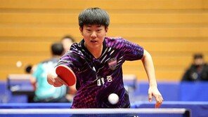 ‘중학생’ 오준성, 탁구 국가대표 최종선발전 올라
