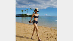 ‘44세 모델’ 송경아, 하와이서 뽐낸 비키니 몸매…완벽 비율+탄탄 복근