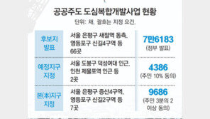 정부 “도심 10만채 개발”… 착공 가능한 곳 10%뿐