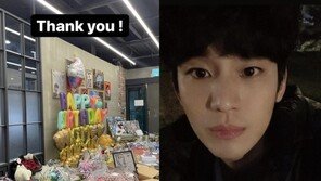 팬들 생일축하 받은 김수현…어두워도 빛나