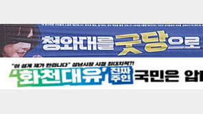 ‘청와대 굿당’ ‘화천대유 진짜 주인’ 현수막, 일반인은 못건다