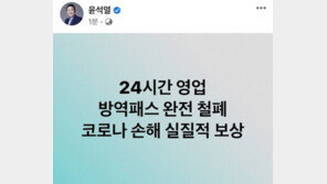 윤석열 “24시간 영업·방역패스 완전 철폐”…文 방역 직격