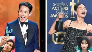 ‘오겜’ 이정재-정호연 美무대 남녀주연상… K배우, 세계 호령