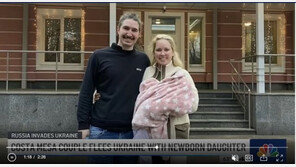 美부부, 생후 4일 아기 안고 걸어서 우크라 국경 넘어