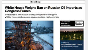 블룸버그 “백악관 러시아산 석유 수입 금지 고려”