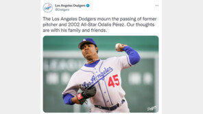전 LA 다저스 투수 페레스, 자택에서 추락사