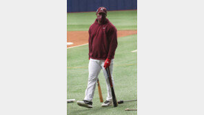 ‘담 증세’ 키움 푸이그, 첫 시범 경기서 2타수 무안타 2삼진