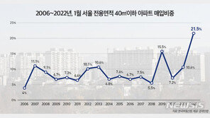 서울 40㎡이하 소형아파트 거래비중 역대 최고…“대출 규제 영향”