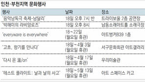 [인천판/문화가]인천·부천지역 문화행사
