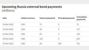 러시아 디폴트 위기 안 끝났다…이달 3차례 또 만기도래
