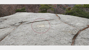 사라진 불암산 애기봉 정상석 발견…경찰, 훼손 용의자 수사