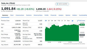 테슬라 시총 하루새 103조 불어…포드 시총보다 많아