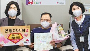 23년간 매달 두차례… 헌혈 500회 한 목사님