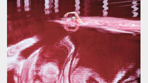 ‘우크라이나人 피 상징’ 붉은 연못서 수영