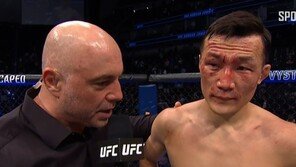 쓰러져도 눕지 않은 좀비… 정찬성, TKO패