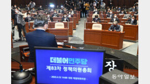 민주당, 강경파 입김 속 ‘검수완박’ 당론 채택…정국 급랭 불가피