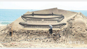 해운대 모래축제 전시 작품 준비