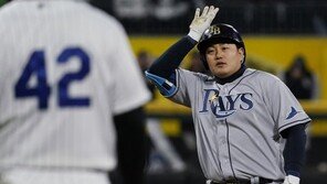 최지만, 컵스전 결장…규정 타석 미달로 AL 출루율 1위 내줘