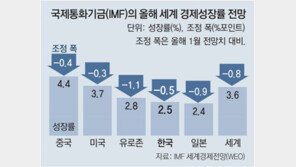 IMF, 한국 성장률 2.5%로 내리고 물가는 4%로 상향 