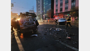 일상회복 며칠 됐다고…새벽 음주 SUV 역주행 연쇄충돌로 4명 다쳐