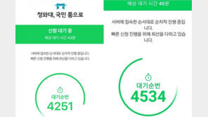 “스벅 이후 처음”…靑 관람예약, 신청자 몰리면서 서버 다운