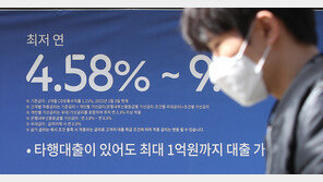 대출이자 연 4% 시대 눈앞…7% 이상 금리 비중도 치솟아