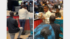 최악의 청혼…맥도날드 계산대 앞 무릎꿇은 남성에 여성 ‘버럭’