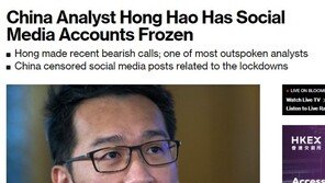 중국이 중국했다…불리한 증시 전망했다며 분석가 SNS 중지